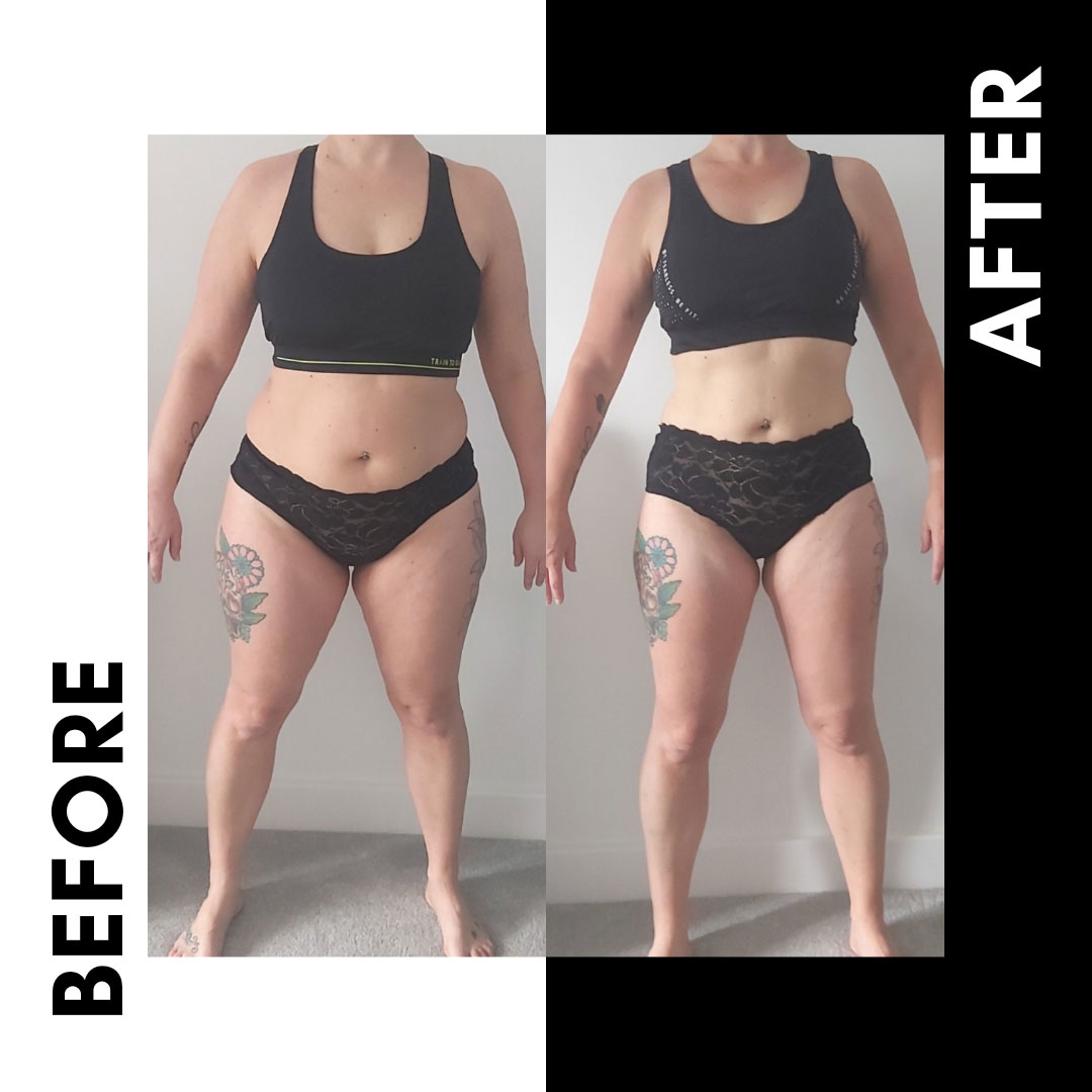 Before and after images for leyla peakall personal training